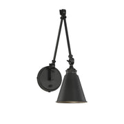 Morland 1-Light Adjustable Wall Sconce in Matte Black