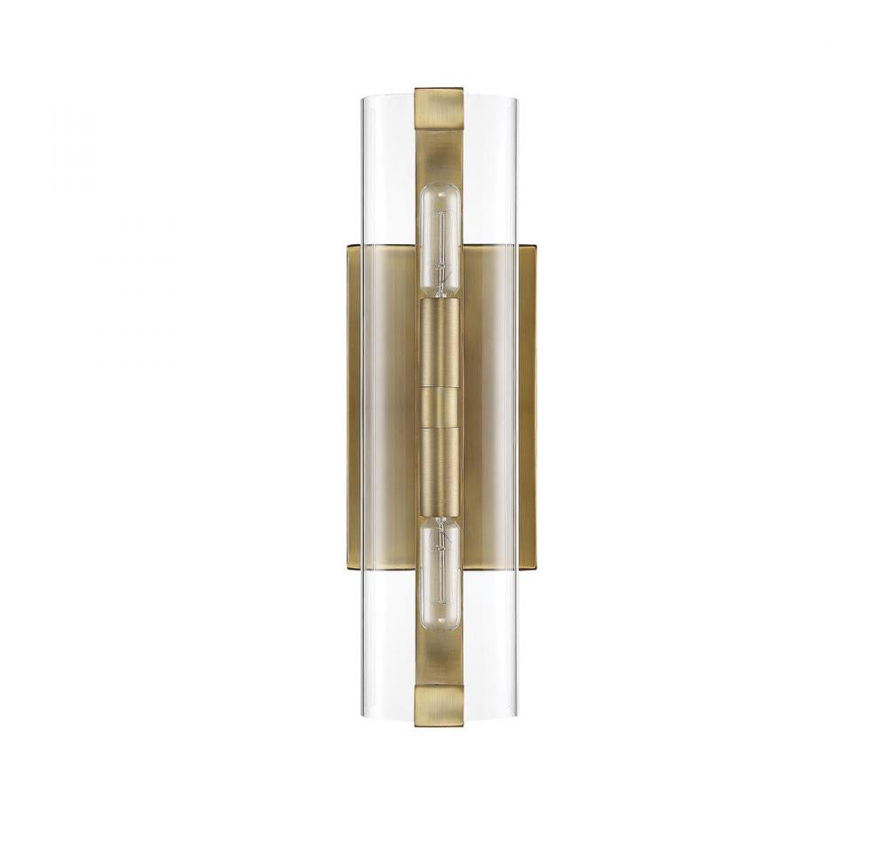 Savoy House WINFIELD 9-9771-2-322 Wall Sconce Light Fixture Contemporary - Warm Brass (OPEN BOX SALE)