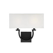 Rhodes 2-Light Wall Sconce in Matte Black