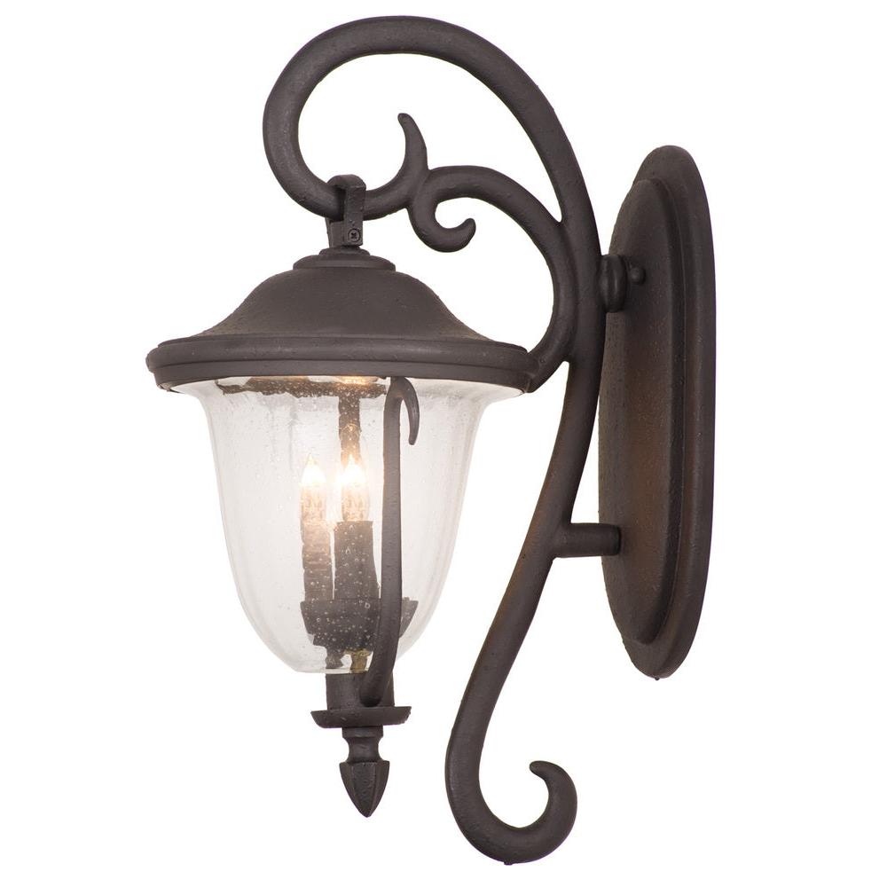 Santa Barbara Outdoor 11 Inch Wall Lantern – Textured Matte Black – 9001MB