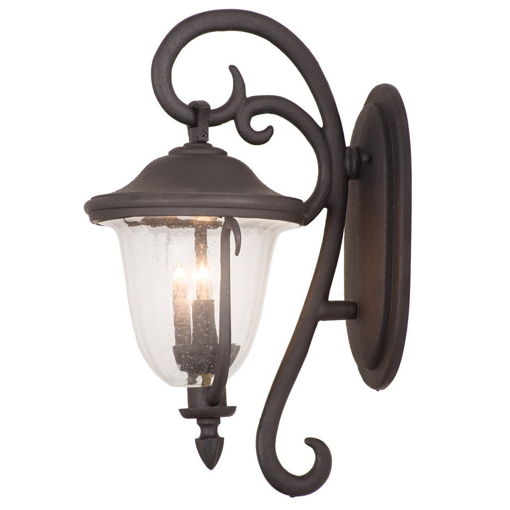 Santa Barbara Outdoor 16 Inch Wall Lantern – Textured Matte Black – 9003MB