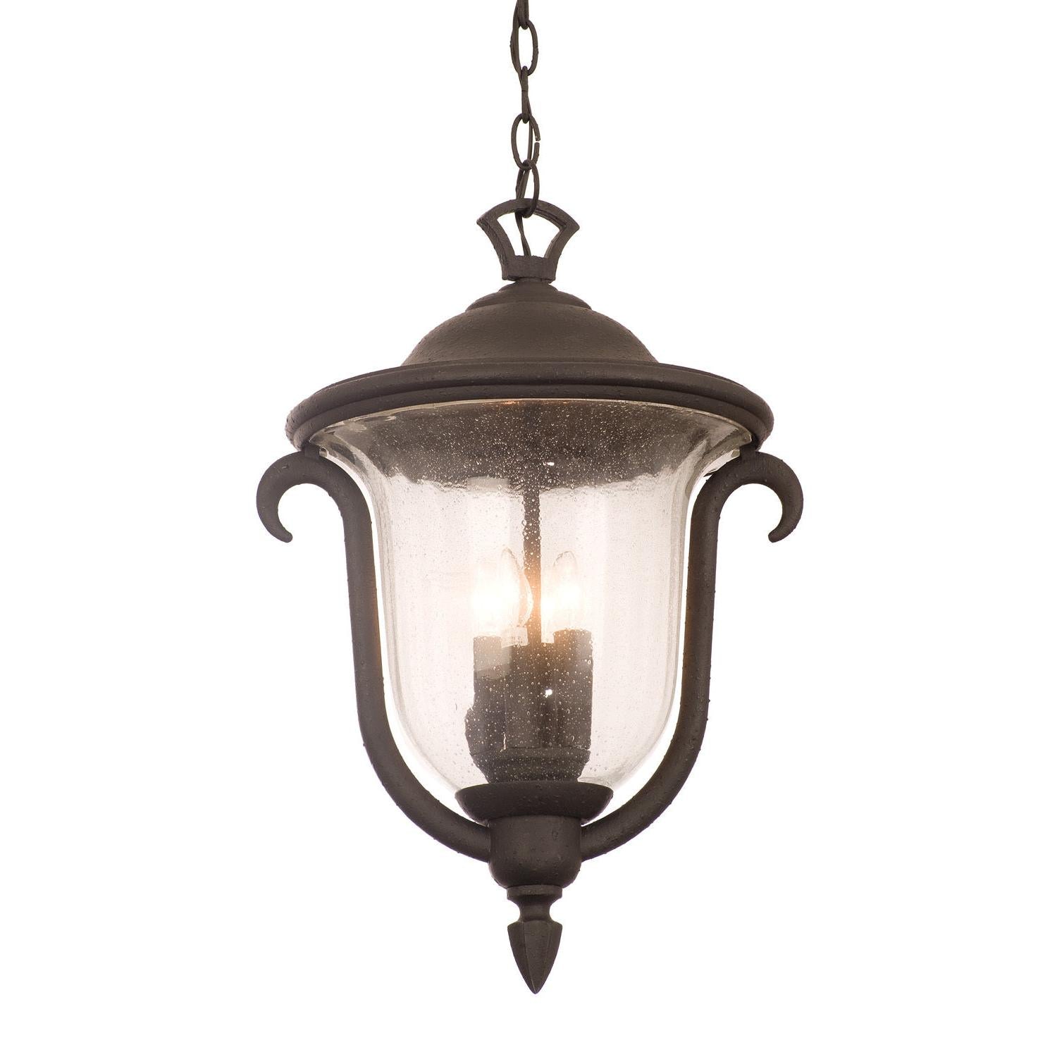 Santa Barbara Outdoor 13 Inch Outdoor Hanging Lantern – Burnished Bronze – 9007BB