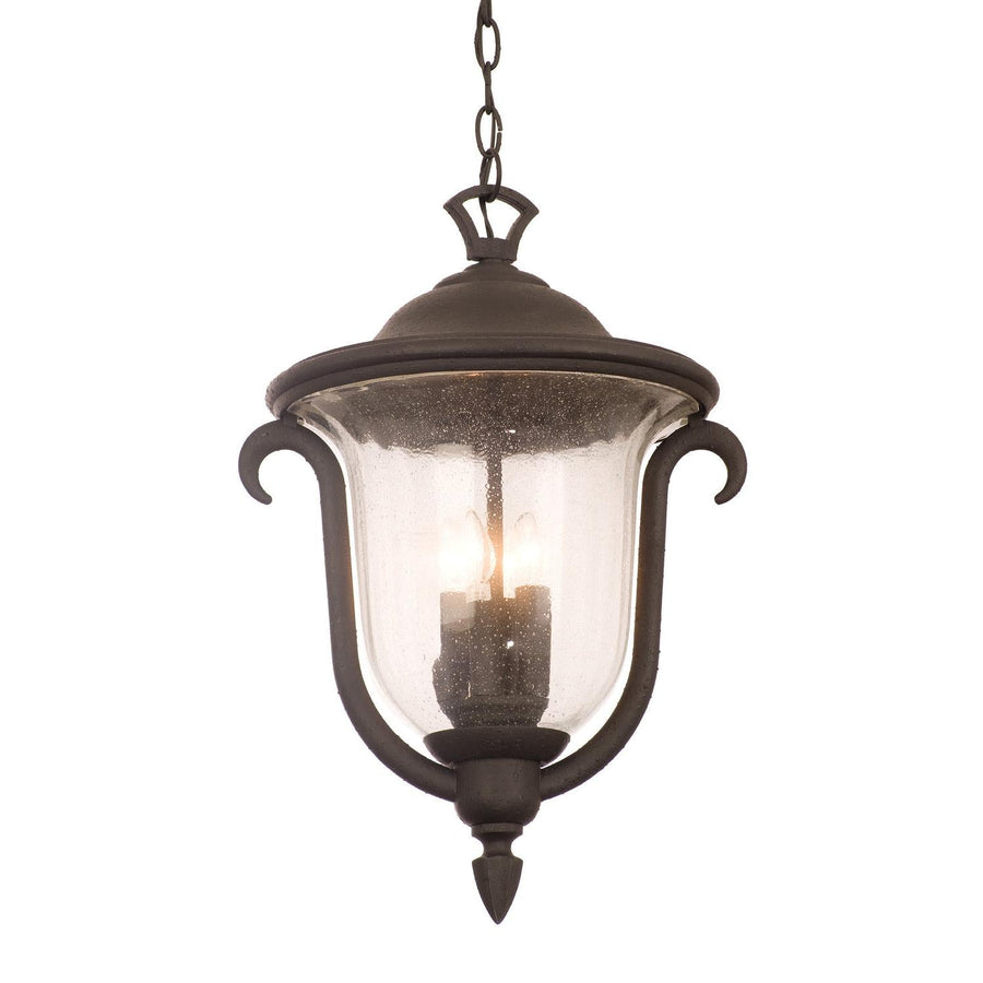 Santa Barbara Outdoor 13 Inch Outdoor Hanging Lantern – Burnished Bronze – 9007BB