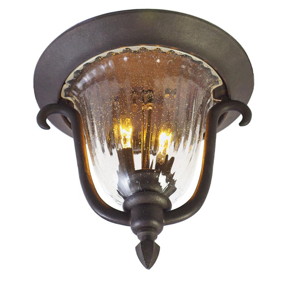 Santa Barbara Outdoor 12 Inch Flush Mount – Burnished Bronze – 9017BB