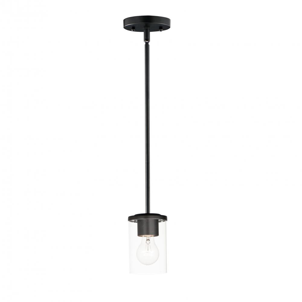 Maxim Lighting CORONA 90200CLBK Mini Pendant Contemporary - Black