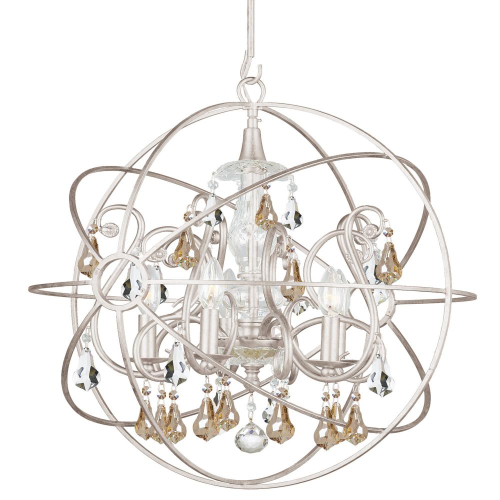 Crystorama SOLARIS 9026-OS-GS-MWP Chandelier Contemporary - Olde Silver