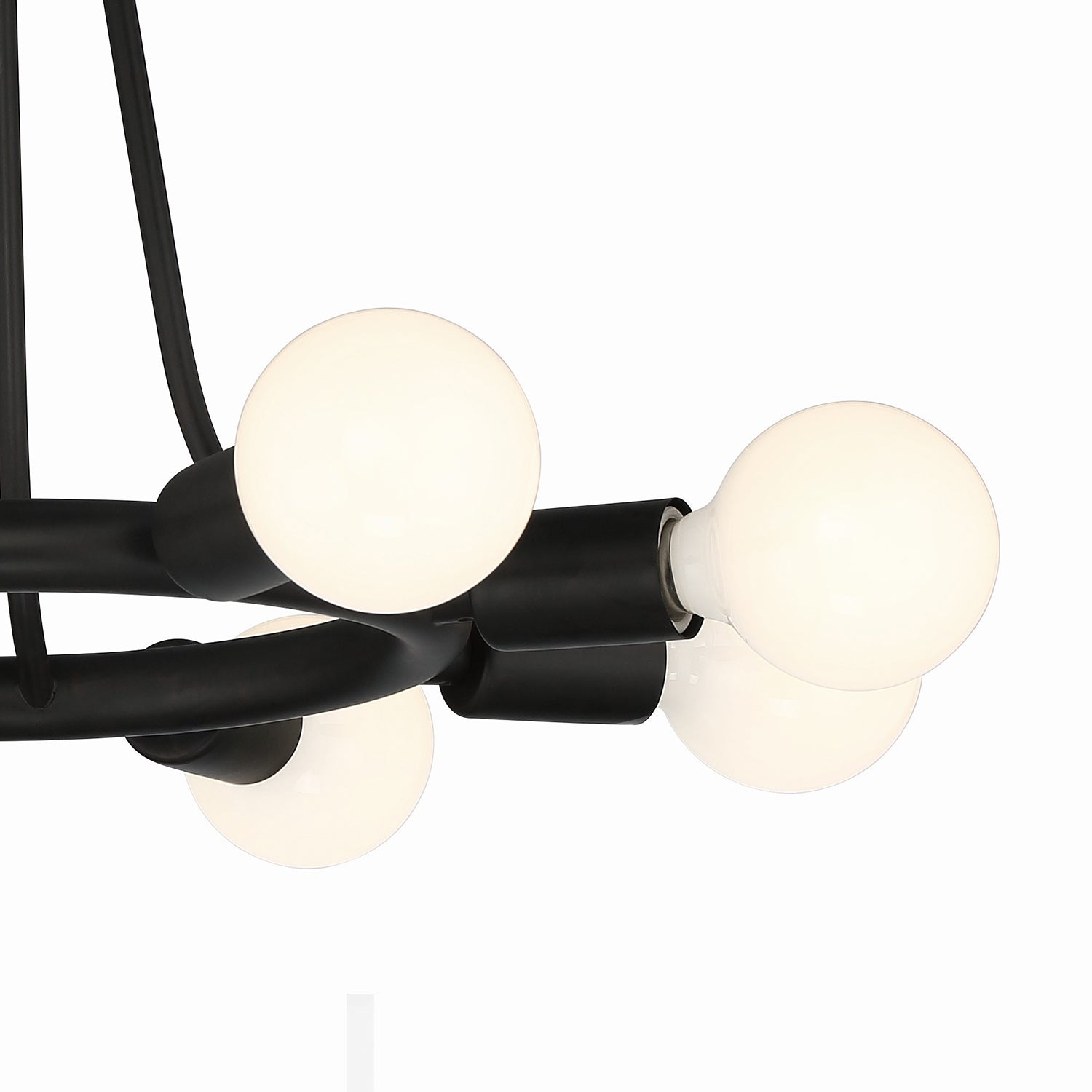 Crystorama Dakota 9043-BK – 15 Inch – 8 Light – Semi Flush Mount Light – Black – Damp Rated