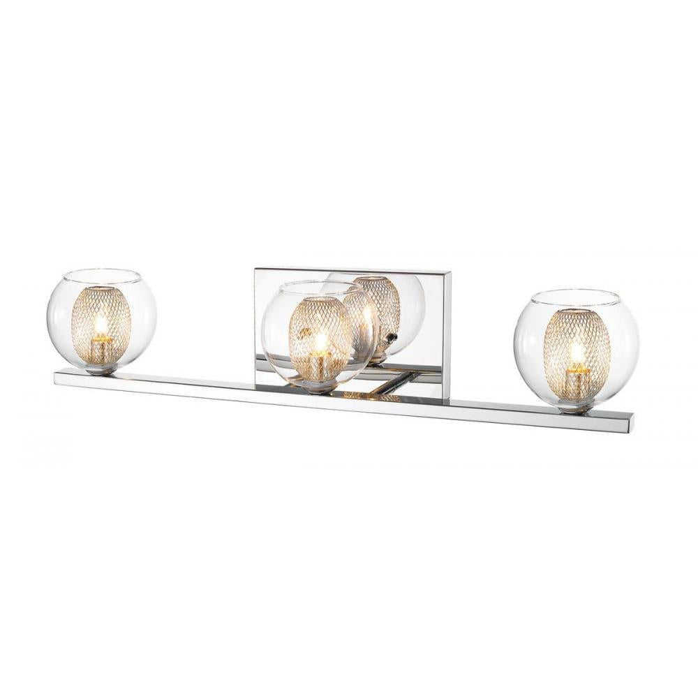 3 Light Vanity-Clear + Mesh