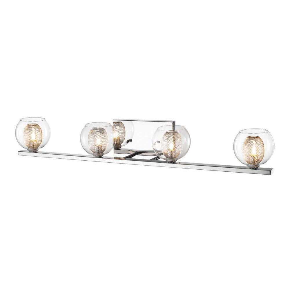 4 Light Vanity-Clear + Mesh