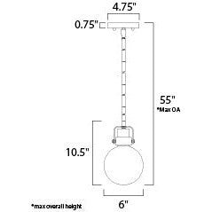 Maxim Lighting BAUHAUS 90510CLBZSBR Mini Pendant Transitional - Brass