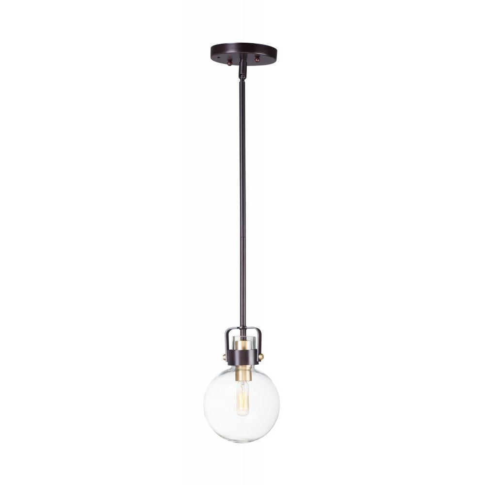 Maxim Lighting BAUHAUS 90510CLBZSBR Mini Pendant Transitional - Brass