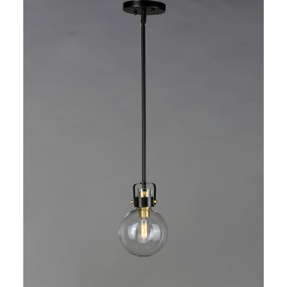 Maxim Lighting BAUHAUS 90510CLBZSBR Mini Pendant Transitional - Brass