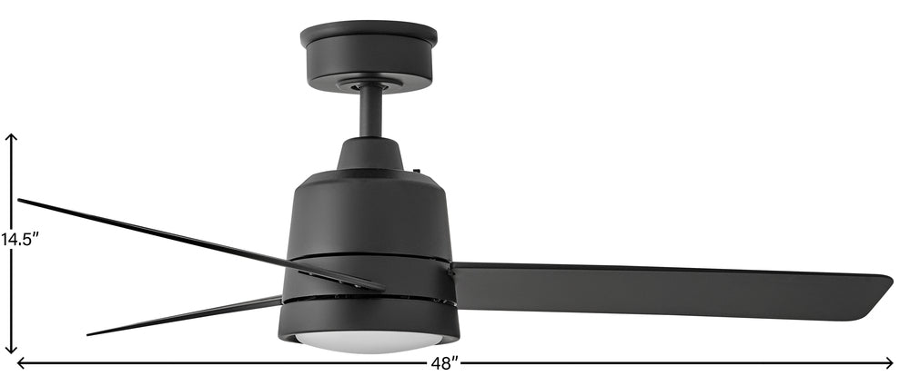 Hinkley Lighting CHET 905248FMB-LWA Fan Modern - Matte Black