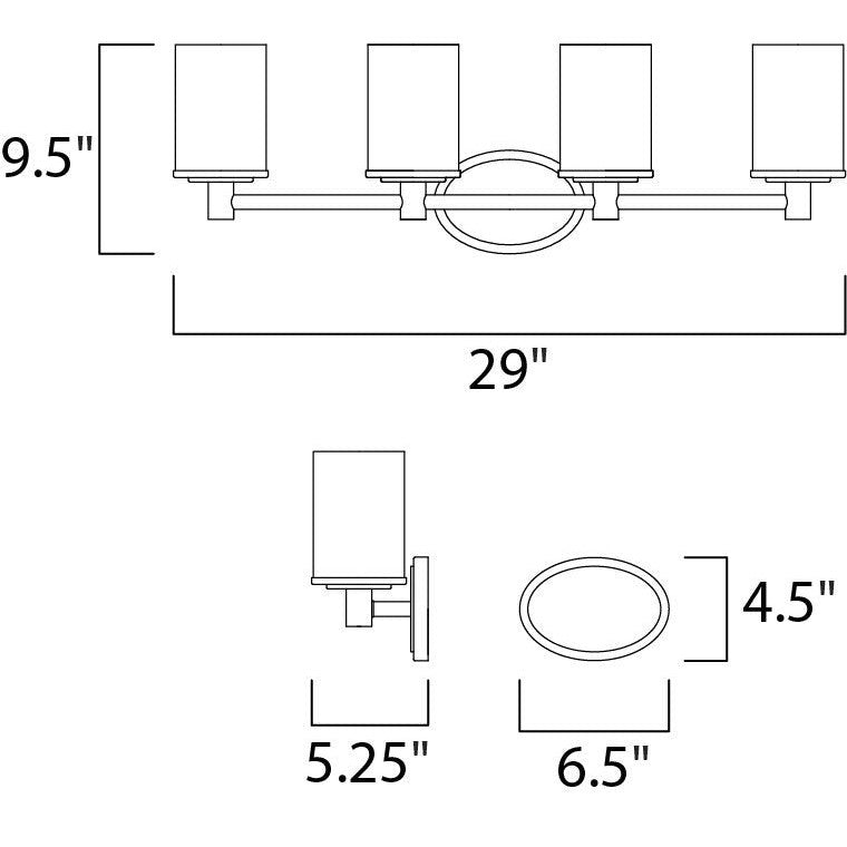 Maxim Lighting CYLINDER 9054SWSN Bathroom Fixture Contemporary - Nickel