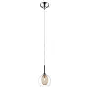 1 Light Pendant-Clear + Mesh