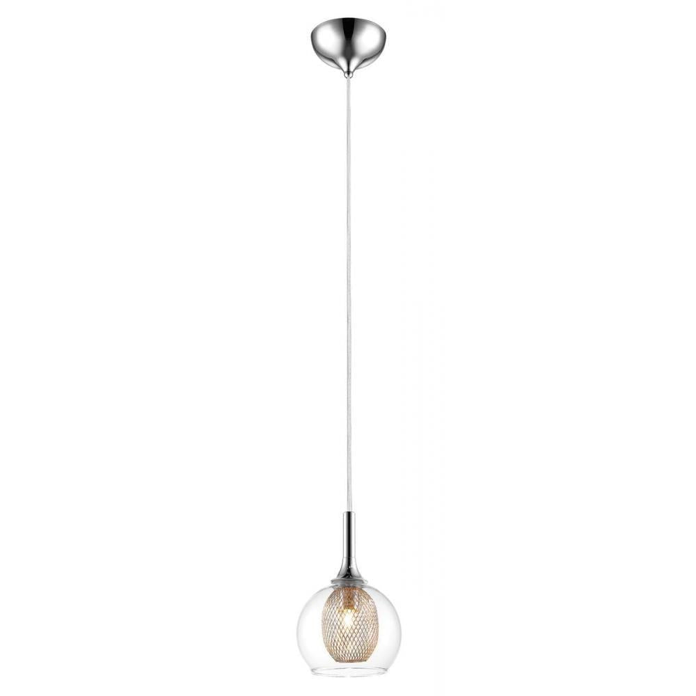 1 Light Pendant-Clear + Mesh