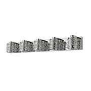 5 Light Vanity-Chrome + Crystal