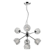 7 Light Chandelier-Chrome + Crystal