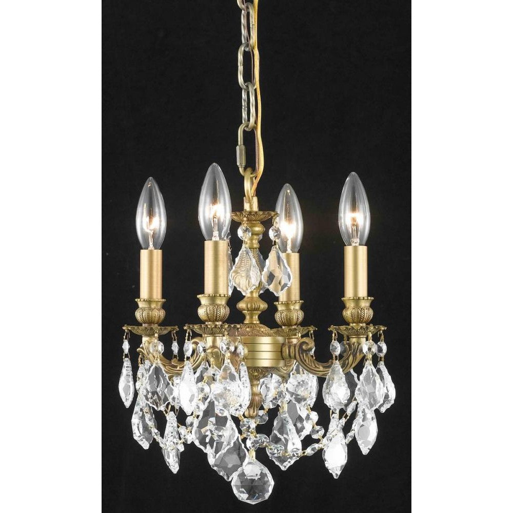 Elegant Lighting LILLIE 9104D10FG/RC Mini Pendant Traditional - French Gold