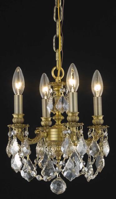 Elegant Lighting LILLE 9104D10FG-GS/RC Pendant Traditional - Gold