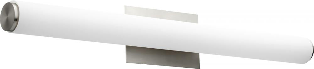 Quorum Lighting 911-35-65 Bathroom Fixture Contemporary - Satin Nickel W Matte White Acrylic