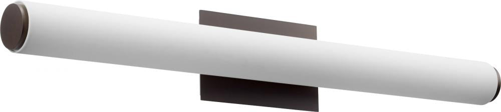 Quorum Lighting 911-35-86 Bathroom Fixture Contemporary - Oiled Bronze W Matte White Acrylic