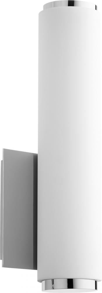 Quorum Lighting 911-62 Sconce Contemporary - Polished Nickel W Matte White Acrylic