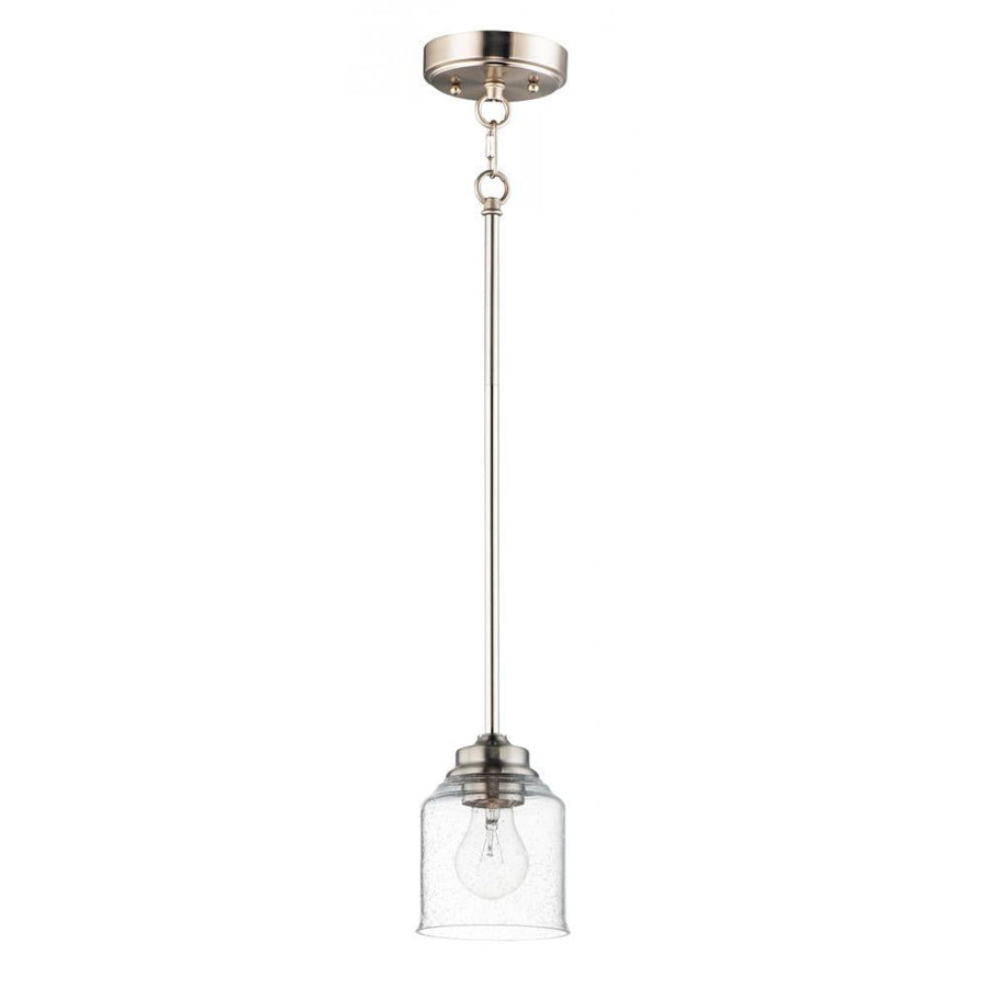 Maxim Lighting 91260CDSN Acadia 4.75 Inch Semi Flush Mount Light – Satin Nickel