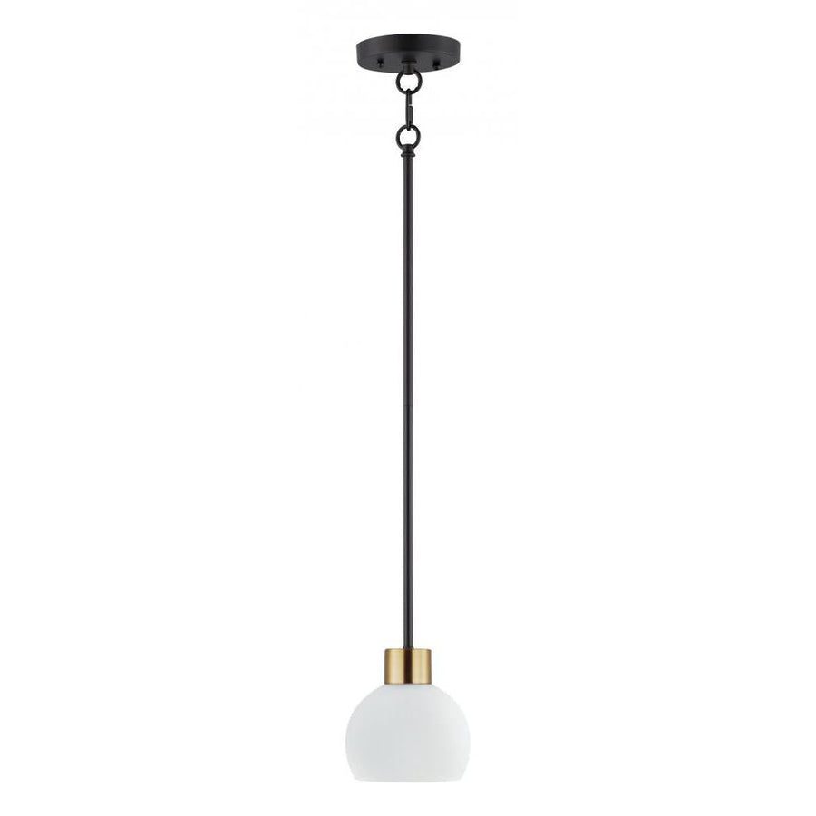Maxim Lighting 91270SWBZSBR Coraline 6 Inch Mini Pendant – Bronze / Satin Brass