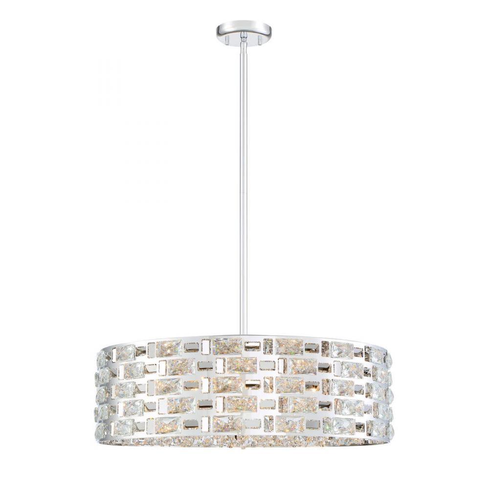 7 Light Chandelier-Mirror Stainless