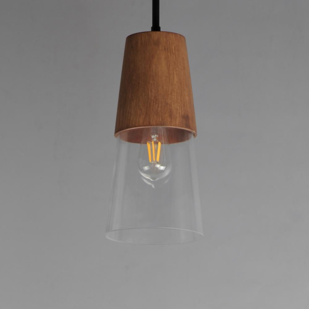 Maxim Lighting CARPENTER 91620CLWNBK Mini Pendant - Combination Finishes