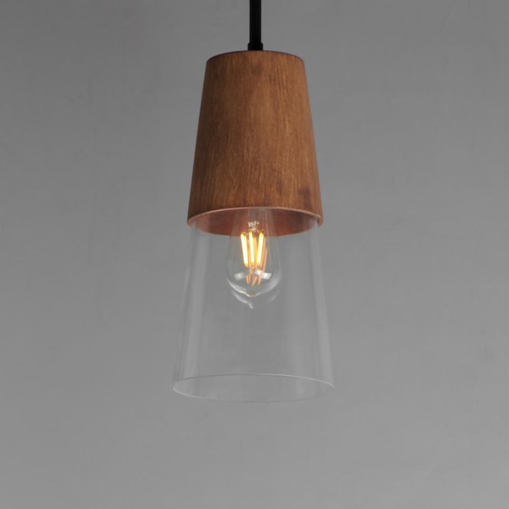 Maxim Lighting CARPENTER 91620CLWNBK Mini Pendant - Combination Finishes