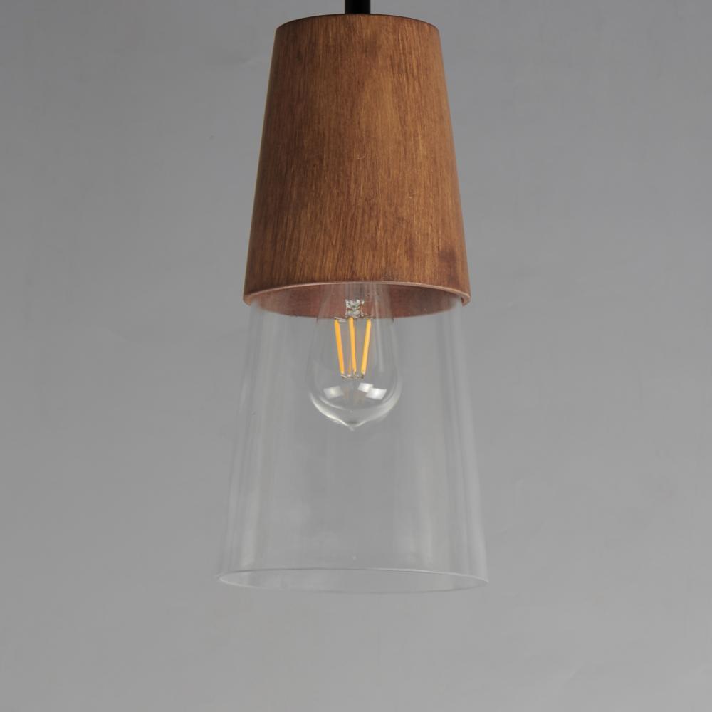 Maxim Lighting CARPENTER 91620CLWNBK Mini Pendant - Combination Finishes