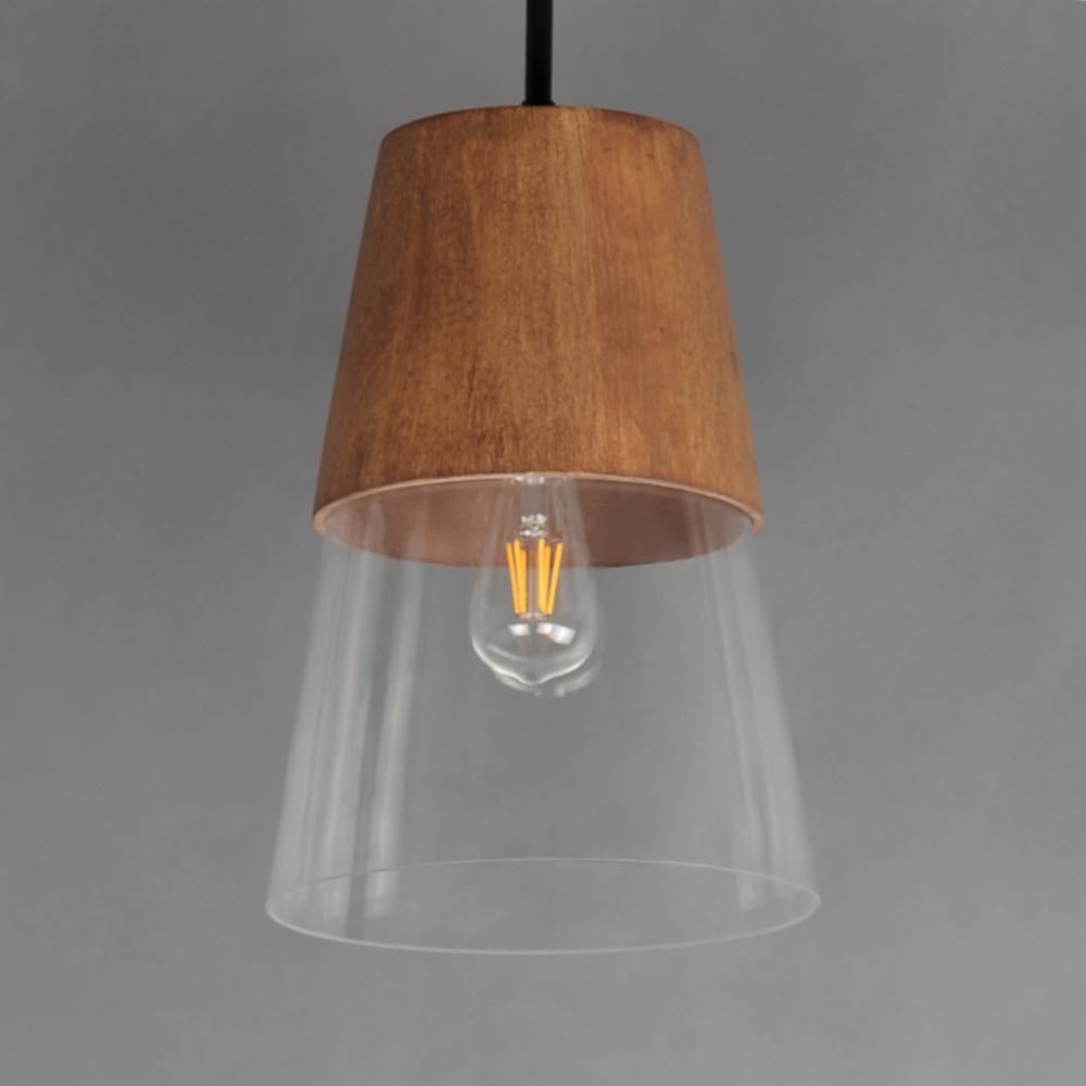 Maxim Lighting CARPENTER 91622CLWNBK Mini Pendant - Combination Finishes