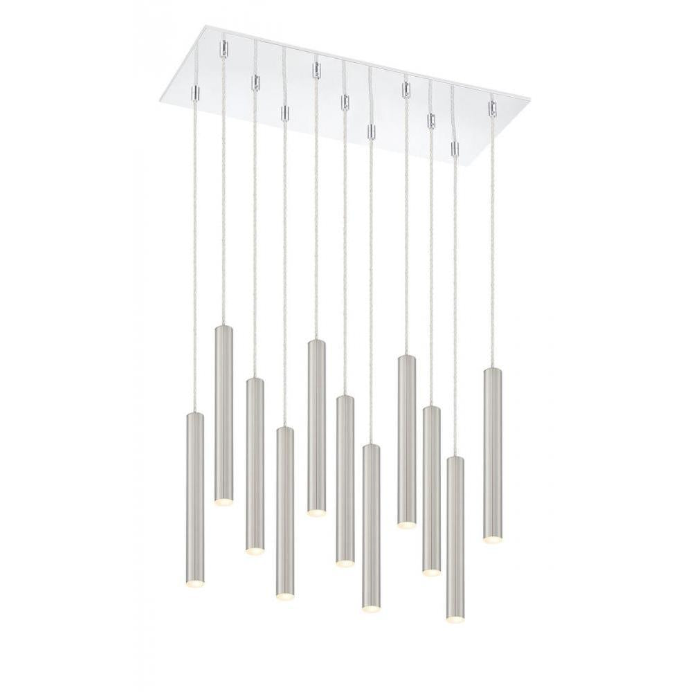 11 Light Chandelier-Brushed Nickel