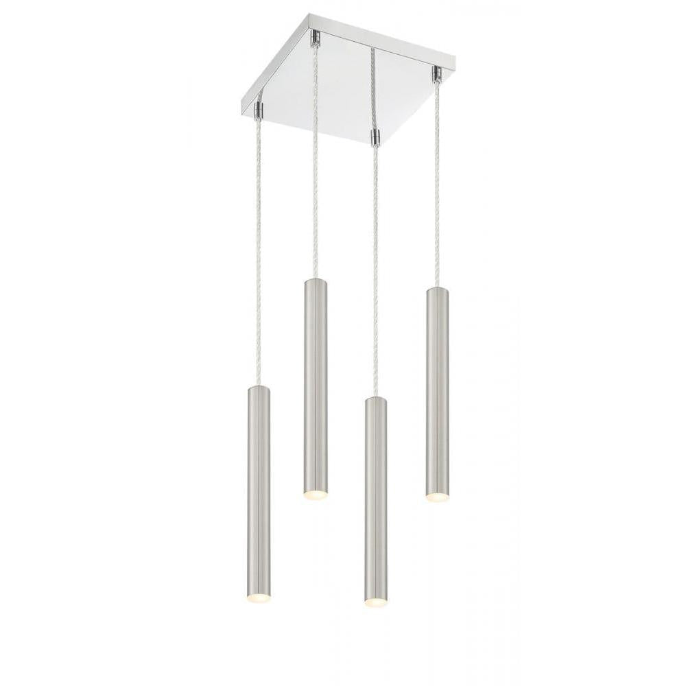 4 Light Chandelier-Brushed Nickel