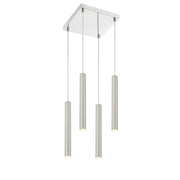 4 Light Chandelier-Brushed Nickel