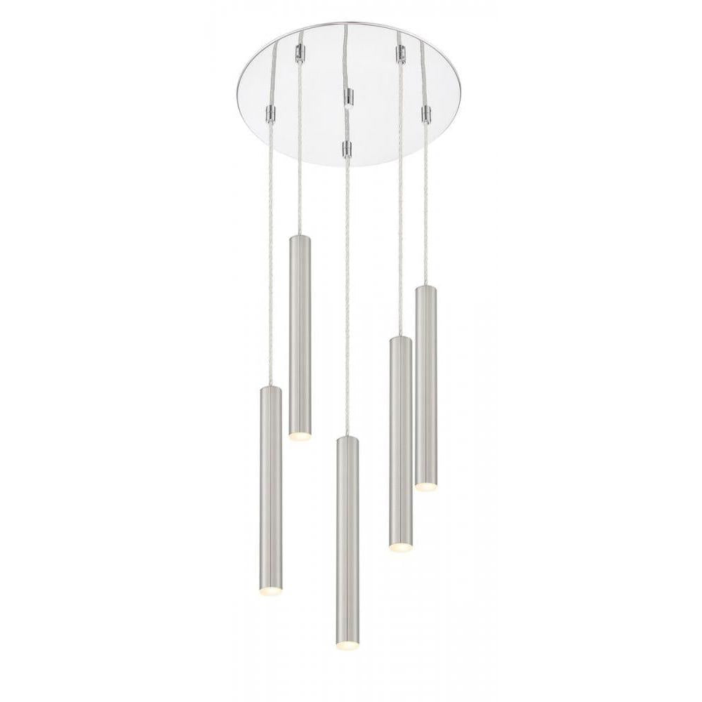 5 Light Chandelier-Brushed Nickel