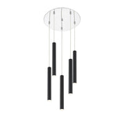 5 Light Chandelier-Matte Black