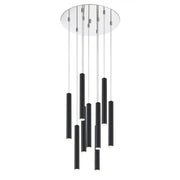 9 Light Chandelier-Matte Black