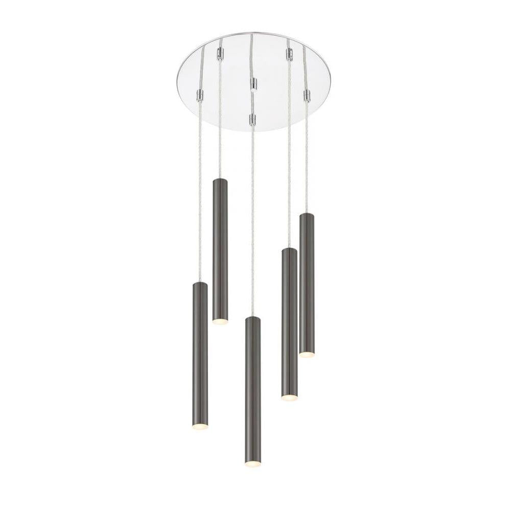 5 Light Chandelier-Pearl Black