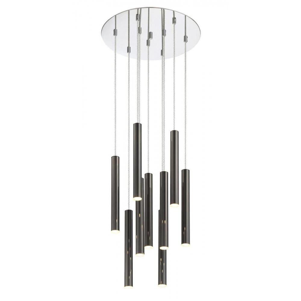 9 Light Chandelier-Pearl Black
