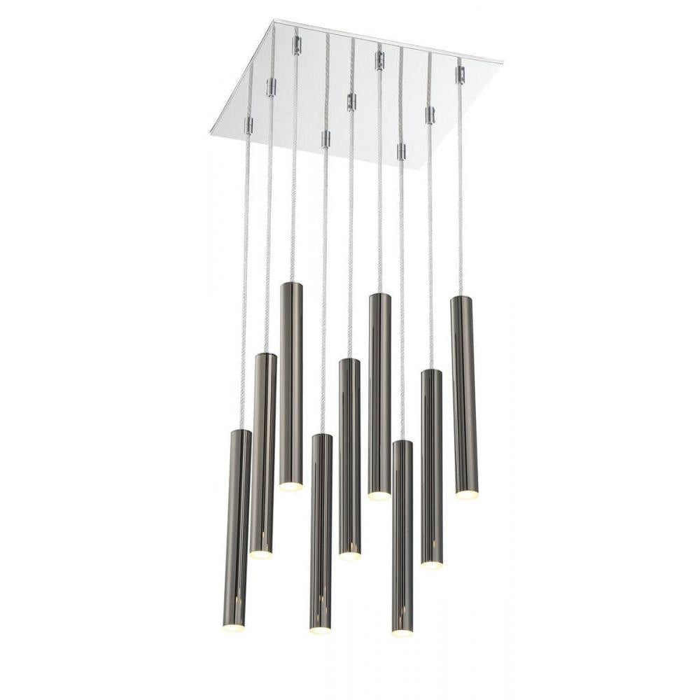 9 Light Chandelier-Pearl Black