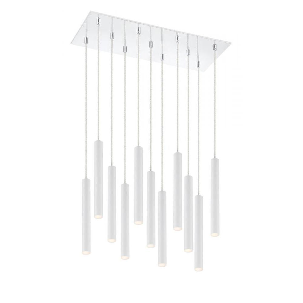 11 Light Chandelier-Matte White