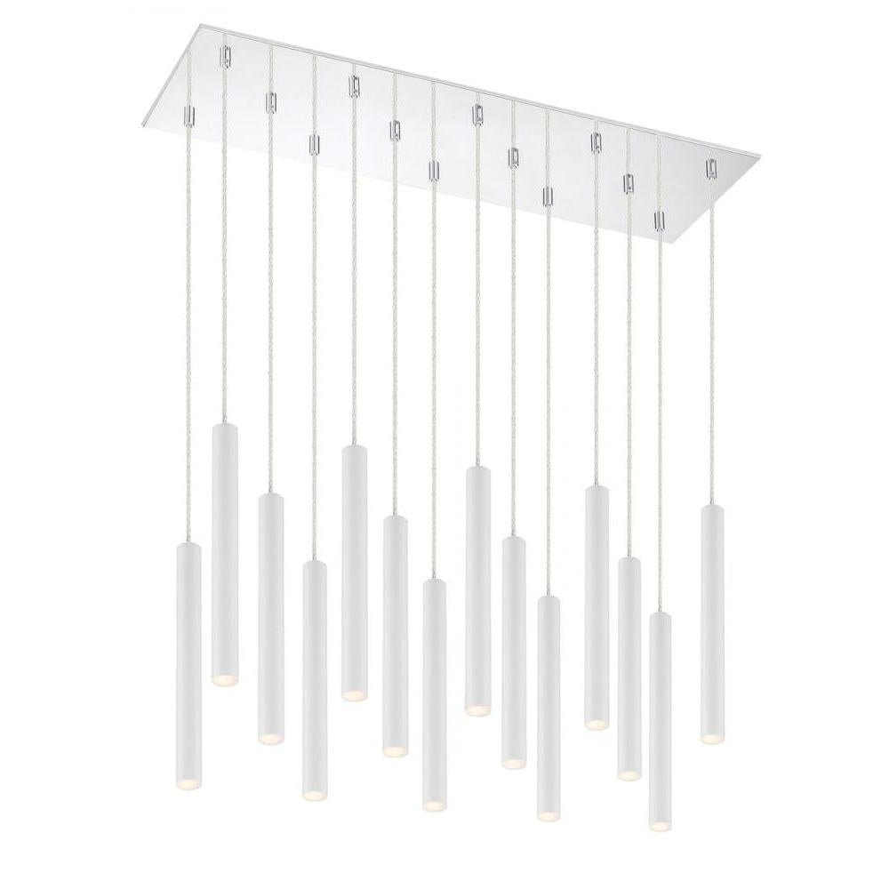 14 Light Chandelier-Matte White