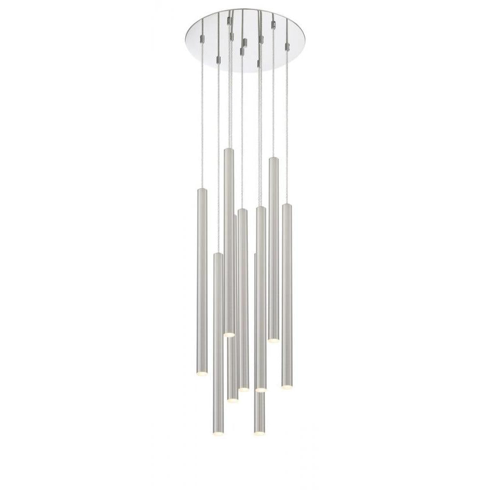 9 Light Chandelier-Brushed Nickel