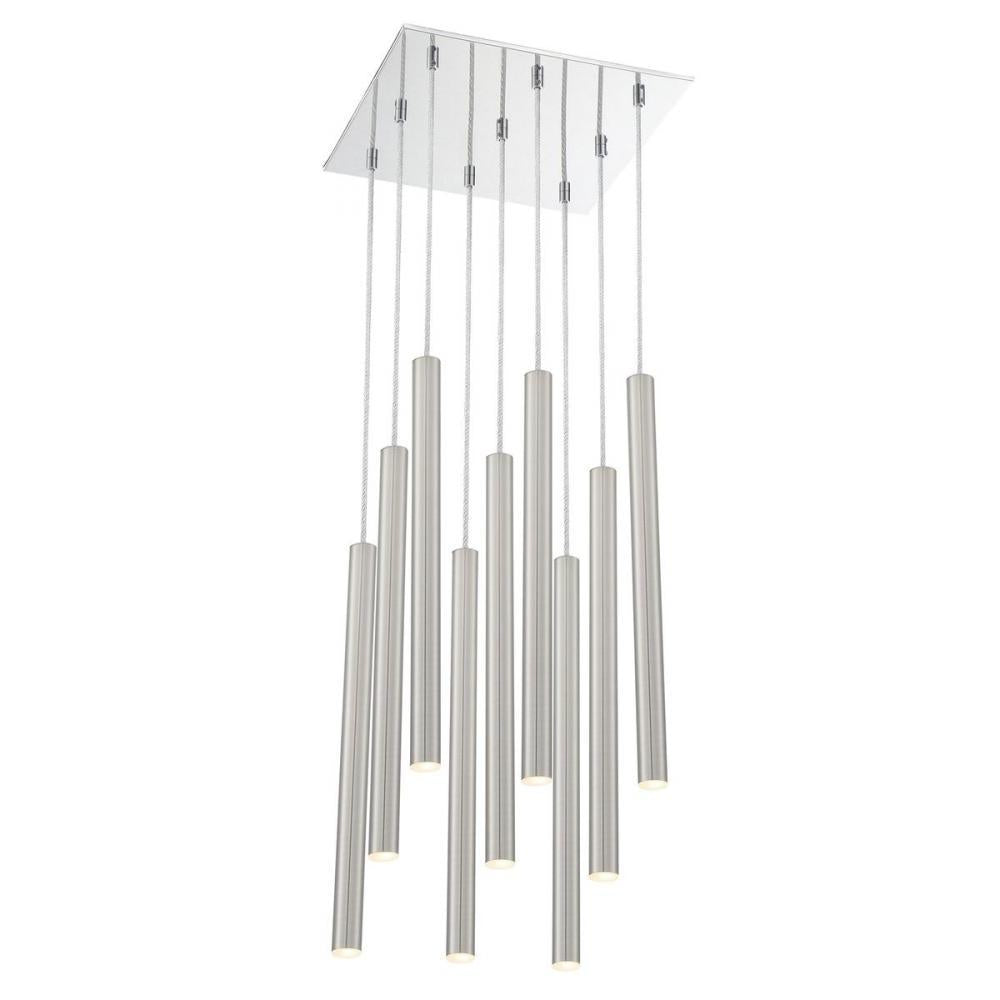 9 Light Chandelier-Brushed Nickel