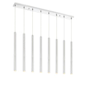 8 Light Linear Chandelier-Chrome