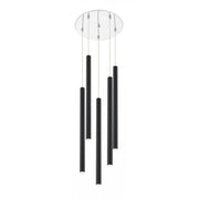 5 Light Chandelier-Matte Black