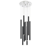 9 Light Chandelier-Matte Black
